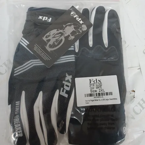 FDX DRYSET GLOVES IN WHITE SIZE 2XL