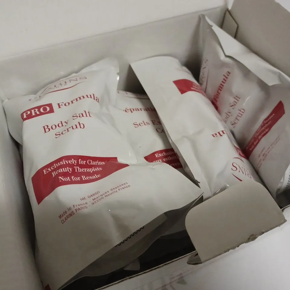 LOT OF 10 X 220G CLARINS PARIS BODY SALT SCRUB
