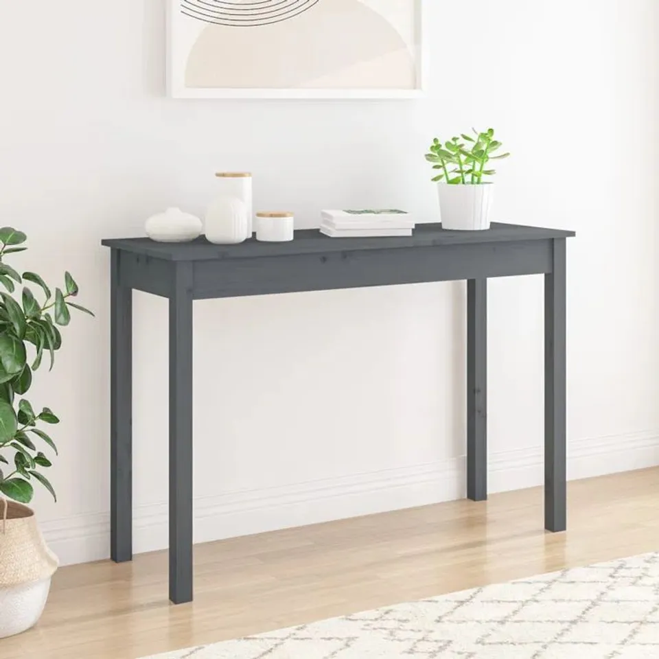 BOXED SOLID WOOD CONSOLE TABLE (1 BOX)