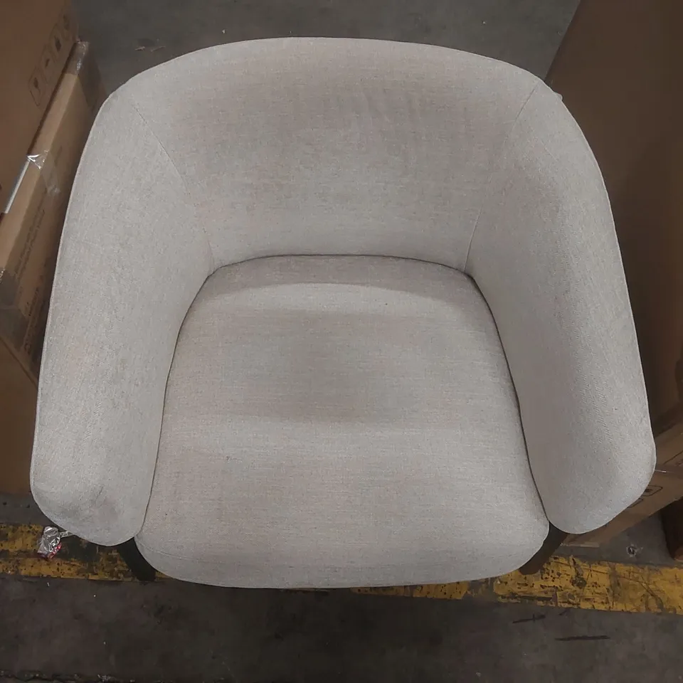 DANETTI PARKER IVORY FABRIC ACCENT CHAIR