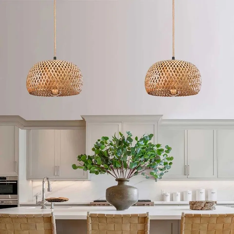 BAGGED ELDERFIELD 1-LIGHT NATURAL SIMPLE PENDANT (1 ITEM)