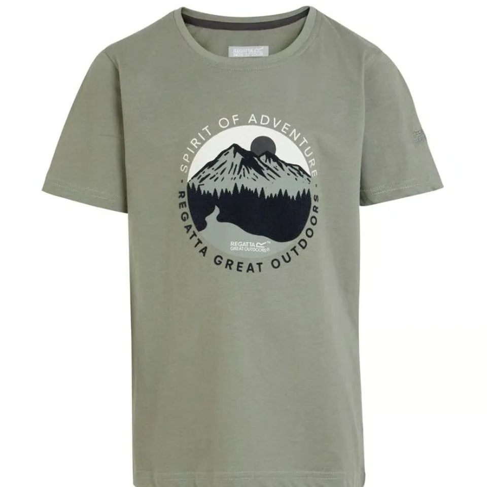 REGATTA KIDS BOSLEY VII SHORT SLEEVE AGAVE GREEN T-SHIRT 14  YEARS