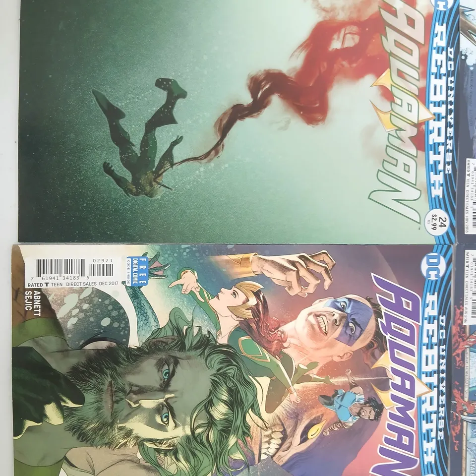 APPROXIMATELY 18 ASSORTED DC UNIVERSE REBIRTH AQUAMAN & RELATED COMICS