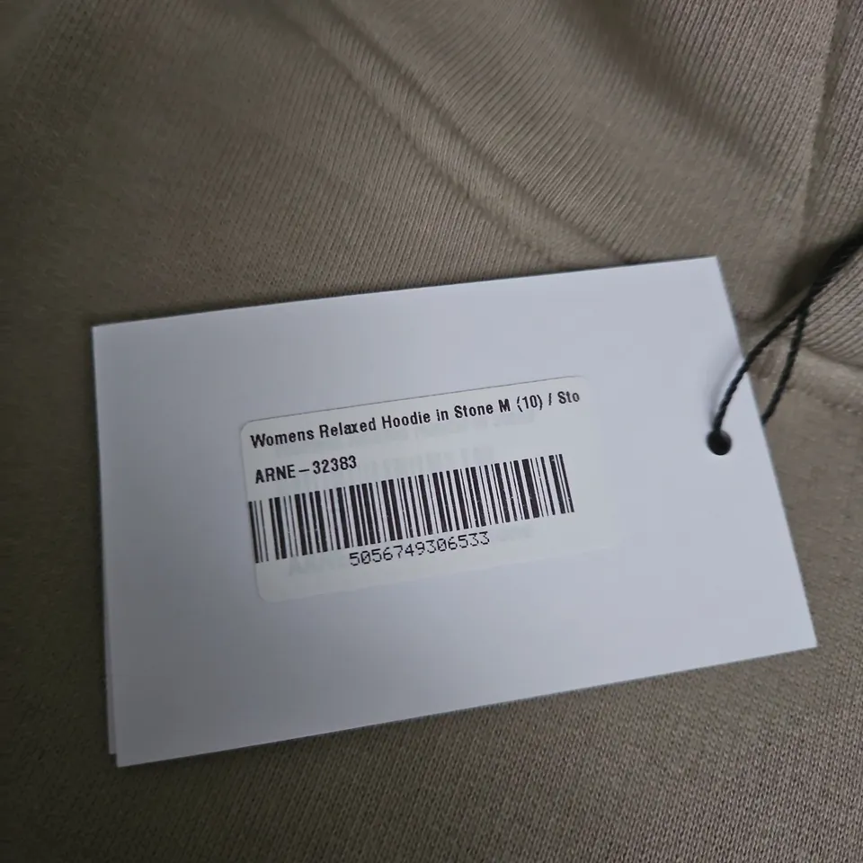 ARNE WOMEN'S RELAXED HOODIE – STONE – UK 10 (M)