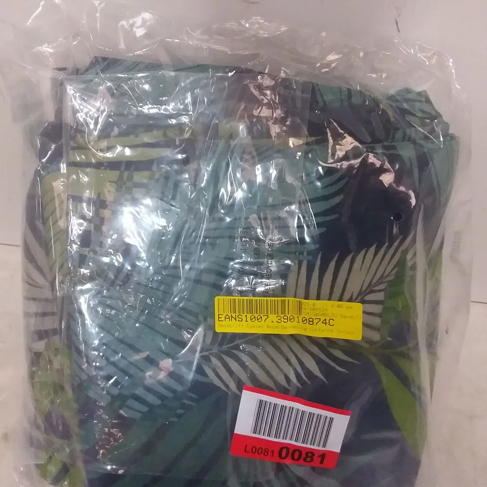 SANDCLIFF EYELET ROOM DARKENING CURTAINS IN BLUE/GREEN