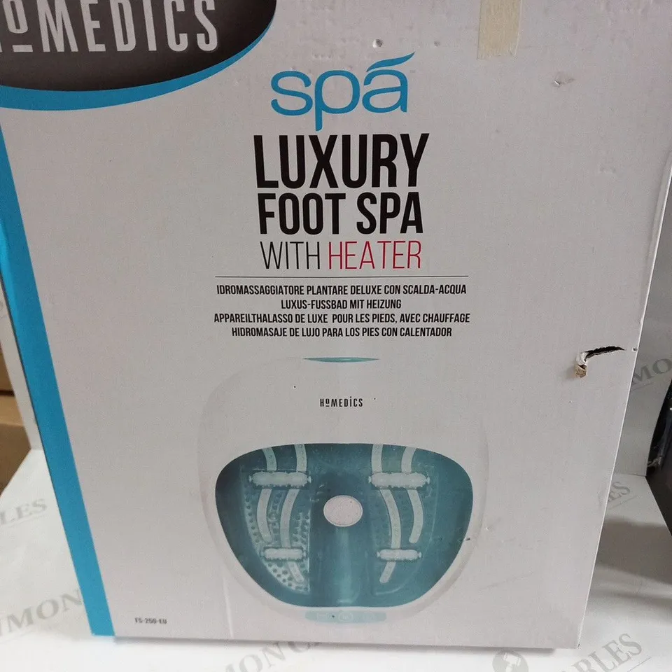 BOXED HOMEDICS SPA LUXURY FOOT SPA WITH HEATER FS-250-EU