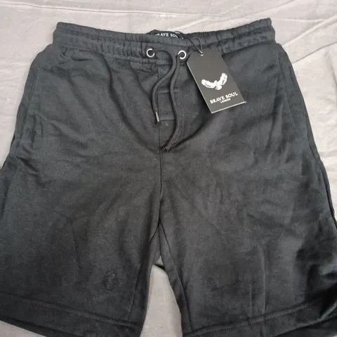 BRAVE SOUL LONDON MEN'S SHORTS β BLACK, WAIST 32-34 (MEDIUM)