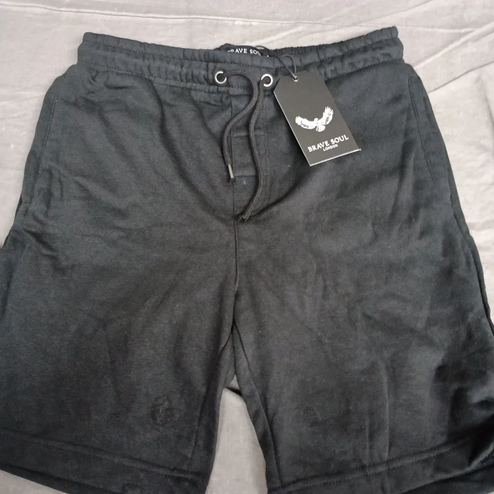 BRAVE SOUL LONDON MEN'S SHORTS – BLACK, WAIST 32-34 (MEDIUM)