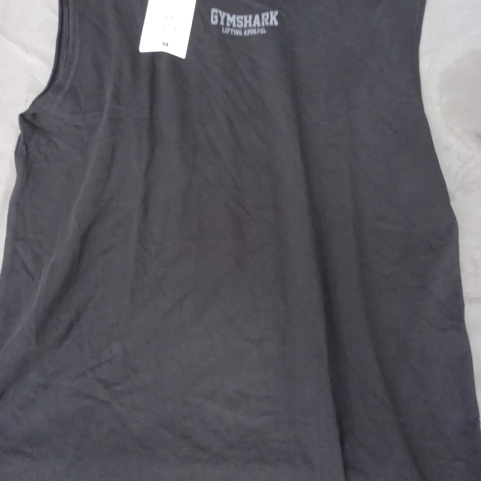 GYMSHARK LEGACY SUMMER TANK IN BLACK SIZE MEDIUM