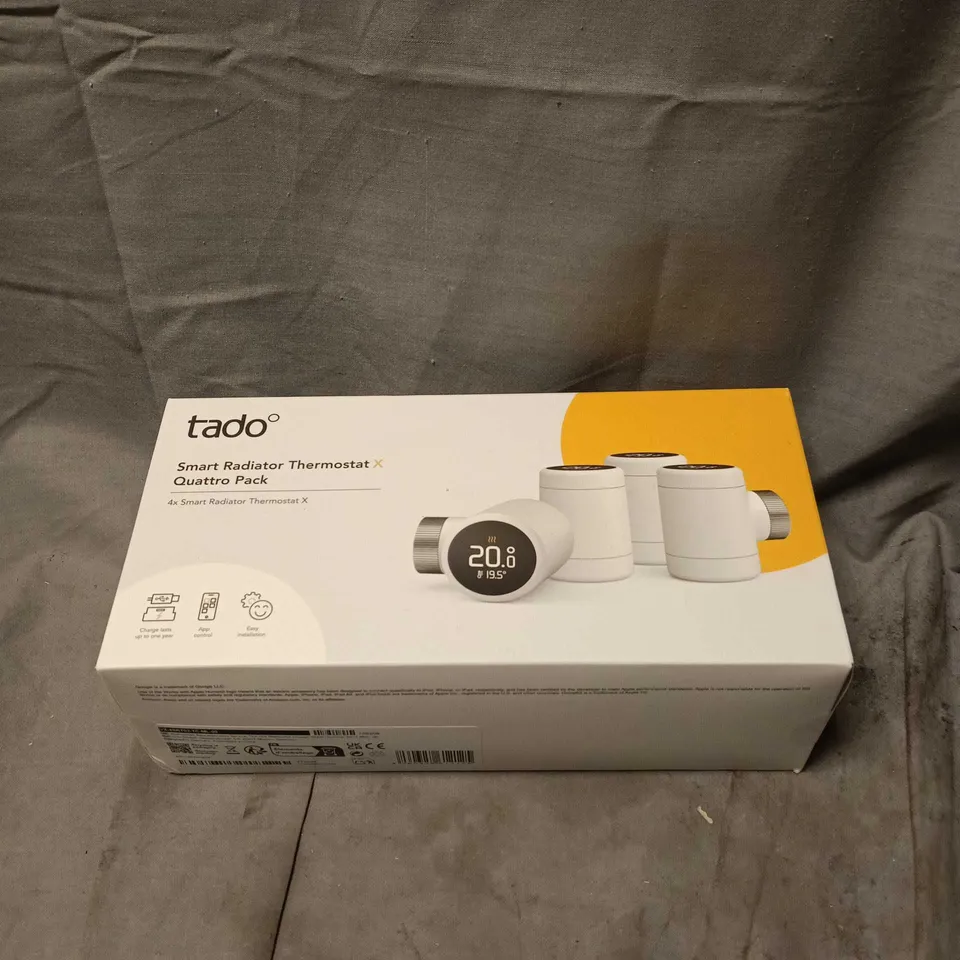 TADO SMART RADIATOR THERMOSTAT X QUATTRO PACK (BOXED)