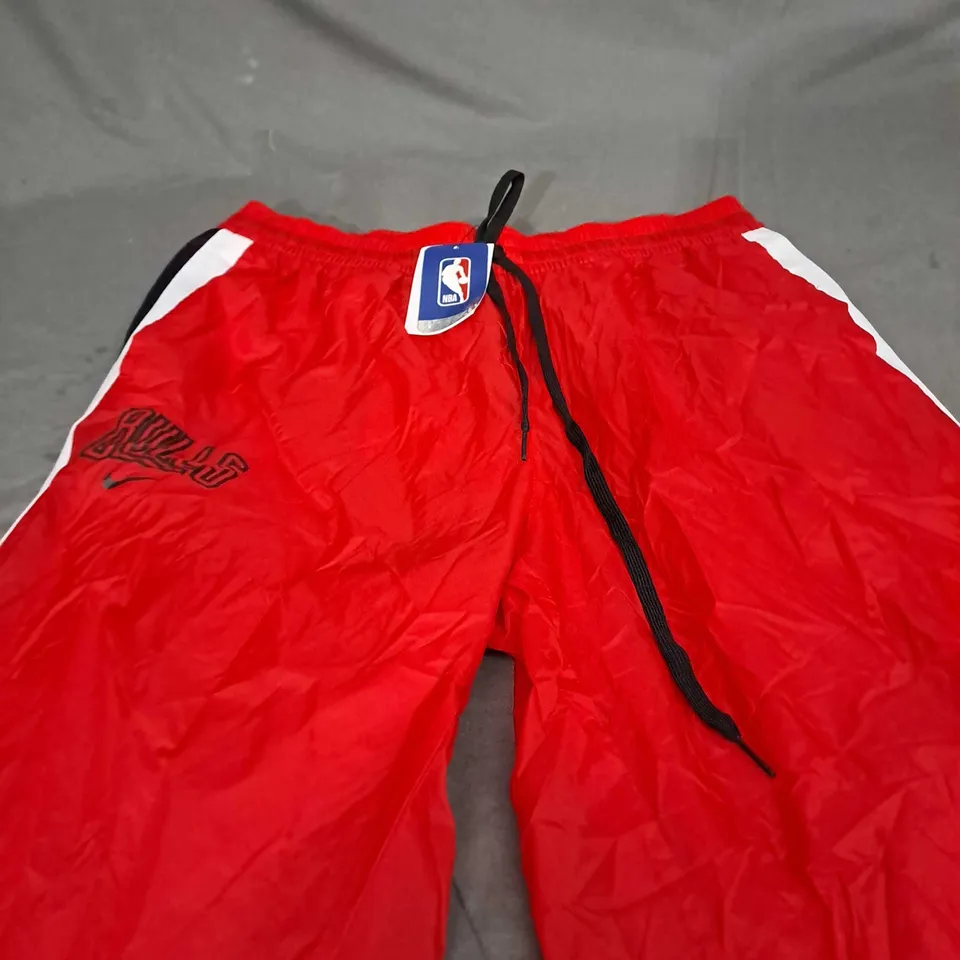 NIKE NBA RED CHICAGO BULLS TRACKSUIT PANTS - XL
