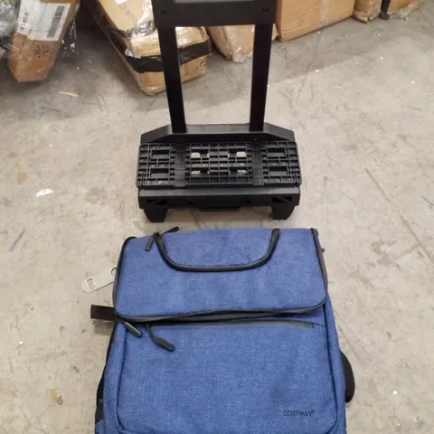 BOXED BLUE SHOPPING TROLLEY