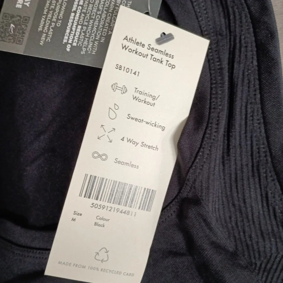 SWEATY BETTY ATHLETE SEAMLESS WORKOUT TANK TOP – BLACK, UK SIZE M
