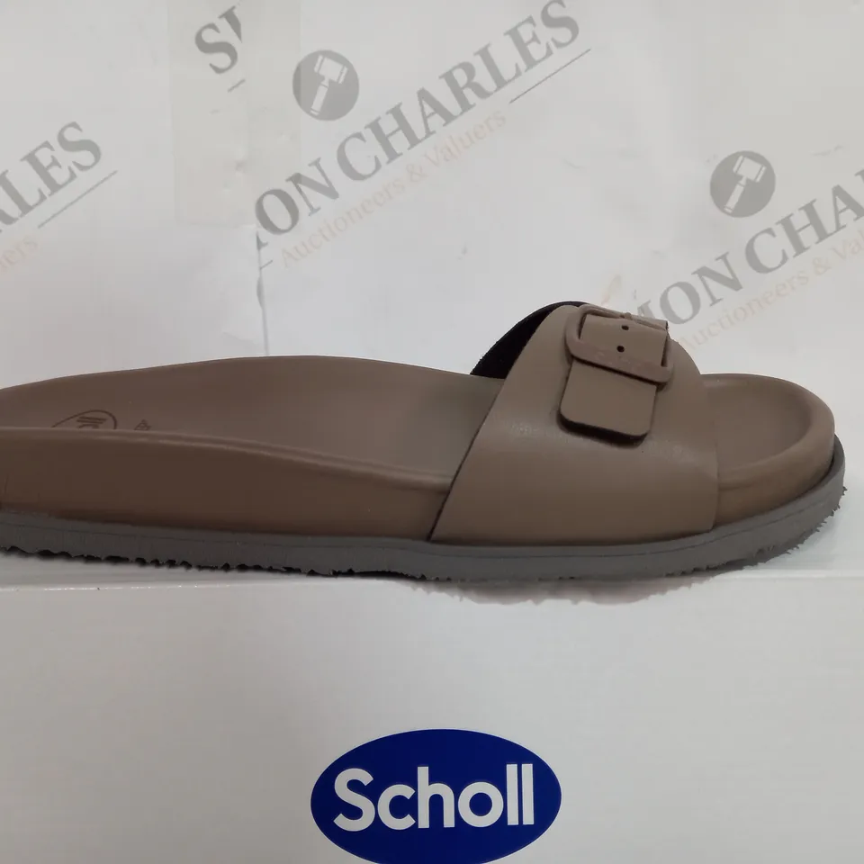 BOXED SCHOLL THICK PADDED OPEN TOE SANDAL - SIZE 7