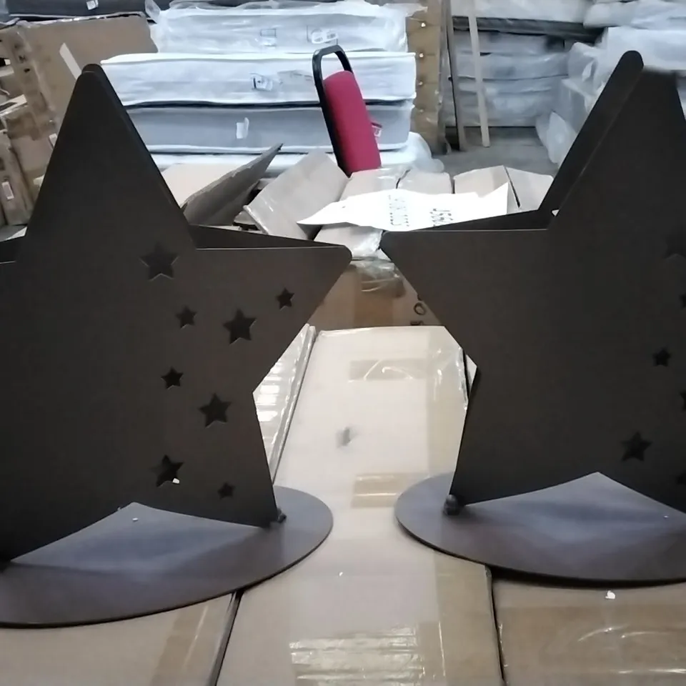 2 BOXED XMAS EDELROST STAR CANDLE HOLDER 