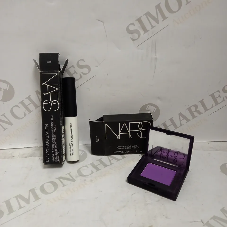 LOT OF 2 NARS PRODUCTS TO INCLUDE SINGLE EYESHADOW - SULTAN 5357 & PRO-PRIME INSTANT LINE/PORE PROTECT - 2222