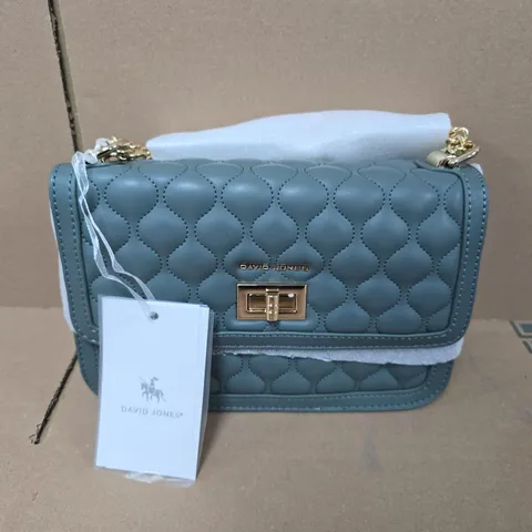 DAVID JONES QUILTED CHAIN-HANDLE HANDBAG – GREEN