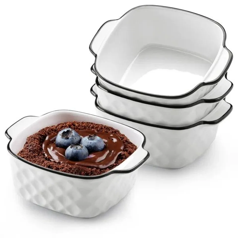 BOXED 4 PIECE CERAMIC BAKING DISH SET