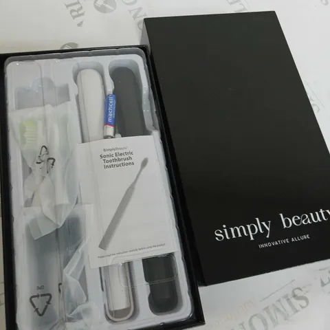 SIMPLY BEAUTY SIMPLY SMILE SONIC TOOTHBRUSH DUO WITH 4 BRUSH HEADS