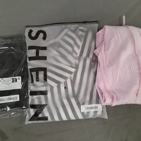 BOX OF APPROXIMATELY 20 ASSORTED CLOTHING AND FASHION ITEMS IN VARIOUS STYLES, SIZES, AND COLOURS