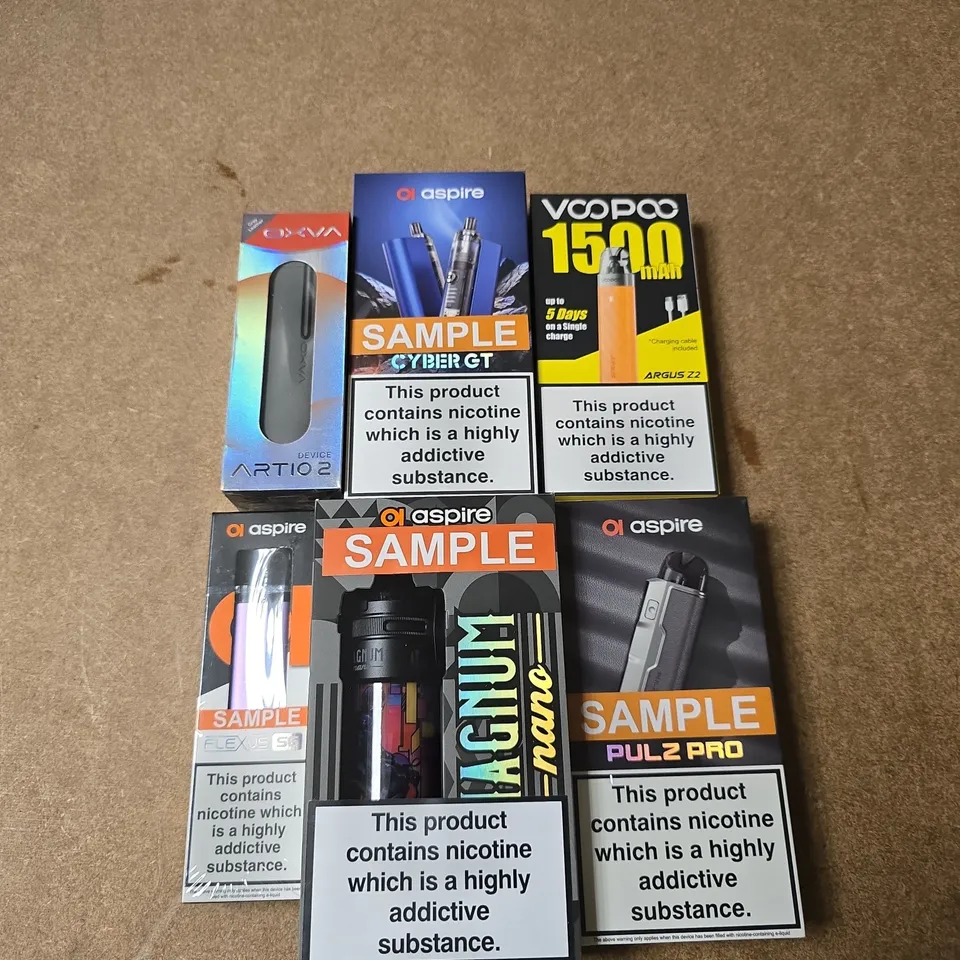 APPROXIMATELY 15 ASSORTED E-CIGARETTE PRODUCTS TO INCLUDE - ASPIRE, OXVA, VOOPOO ETC