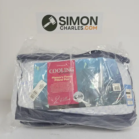 SNOOZEVILLE COOLING DREAMS MEMORY FOAM PILLOW PAIR