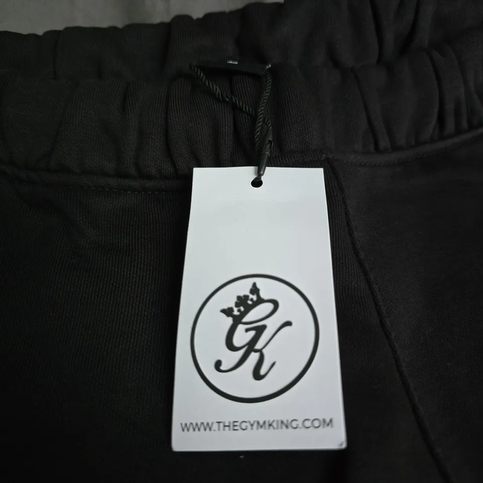 THE GYM KING BLACK JOGGERS SIZE L