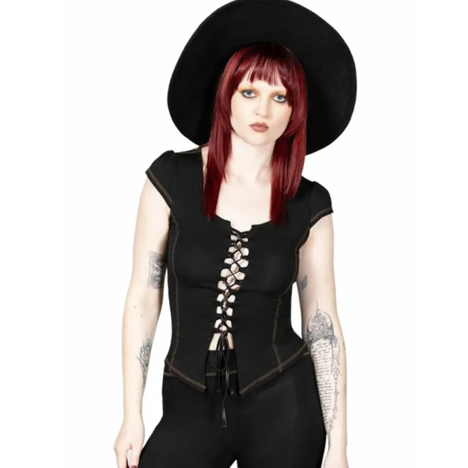 BRAND NEW KILLSTAR - MIDSUMMER MAYPOLE - BLACK WOMEN'S T-SHIRT (TOP) SIZE 4XL