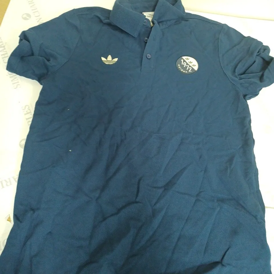 ADIDAS NAVY BLUE POLO SHIRT SIZE M