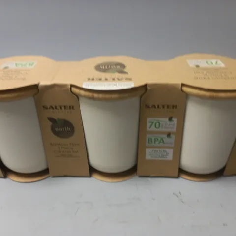 SALTER BAMBOO FIBRE 3-PIECE CANISTER SET