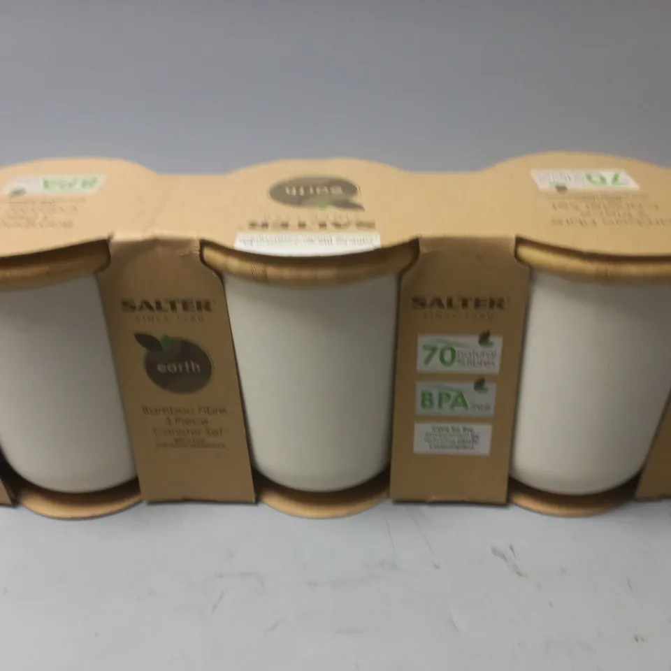 SALTER BAMBOO FIBRE 3-PIECE CANISTER SET
