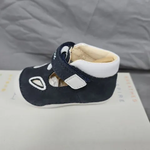 GEOX RESPIRA NBK LEA+CANVAS NAVY BABY SHOES (EU 18)