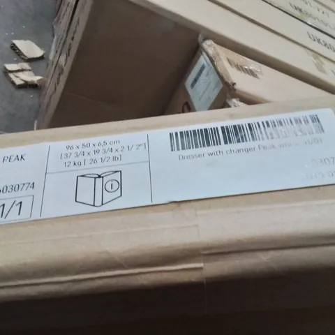 BRAND NEW DRESSER WITH CHANGER -PEAK WHITE-