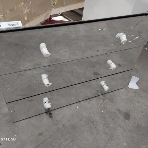 DESIGNER MIRRORED CHEST OF THREE DRAWERS