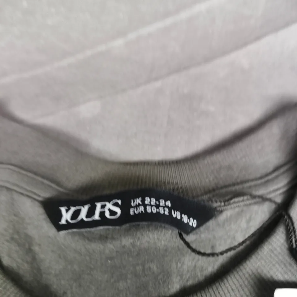 YOURS GREY CREWNECK SWEATSHIRT – UK 32-34 (EU 50-52)