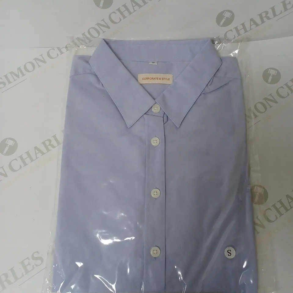 SEALED SET OF 5 BRAND NEW CORPORATIVE STYLE BLUE WOMENS SHIRT- SMALL