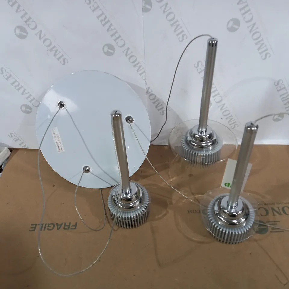 DESIGNER 3-LIGHT HANGING GLASS FIXTURE