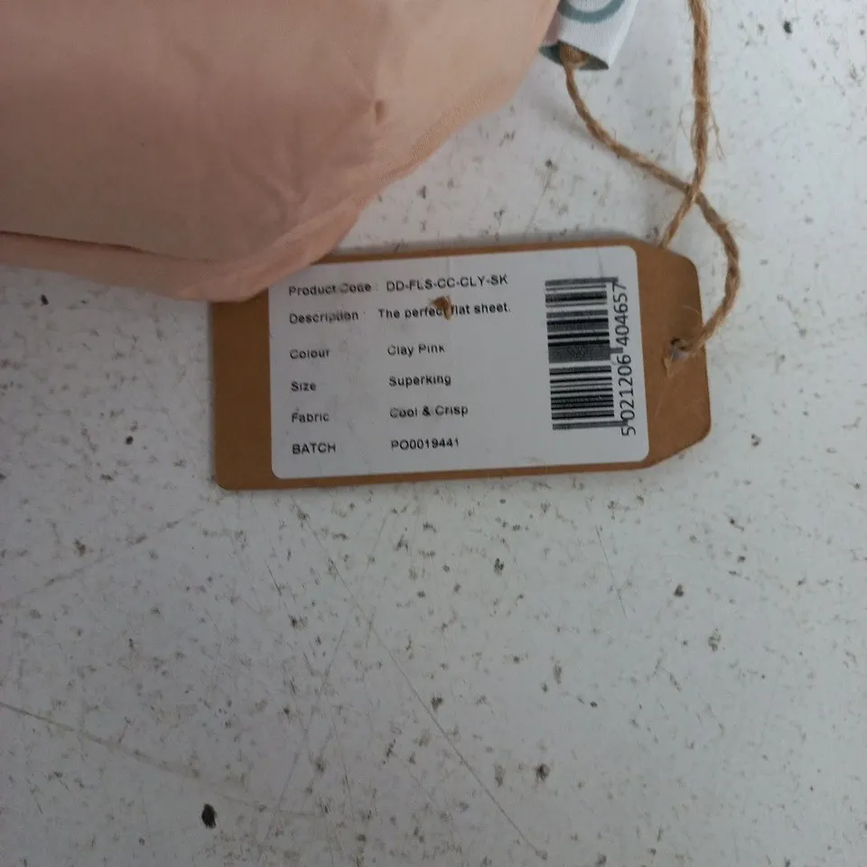 DIP & DOZE THE PERFECT FLAT SHEET – CLAY PINK, SUPERKING