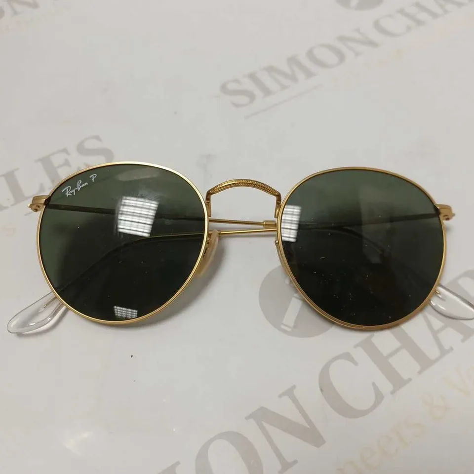 RAY-BAN ROUND METAL 3447 001 CLASSIC GREEN SUNGLASSES