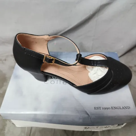 AJVANI WOMEN'S BLACK T-STRAP HEEL – UK 5 (EU 37)