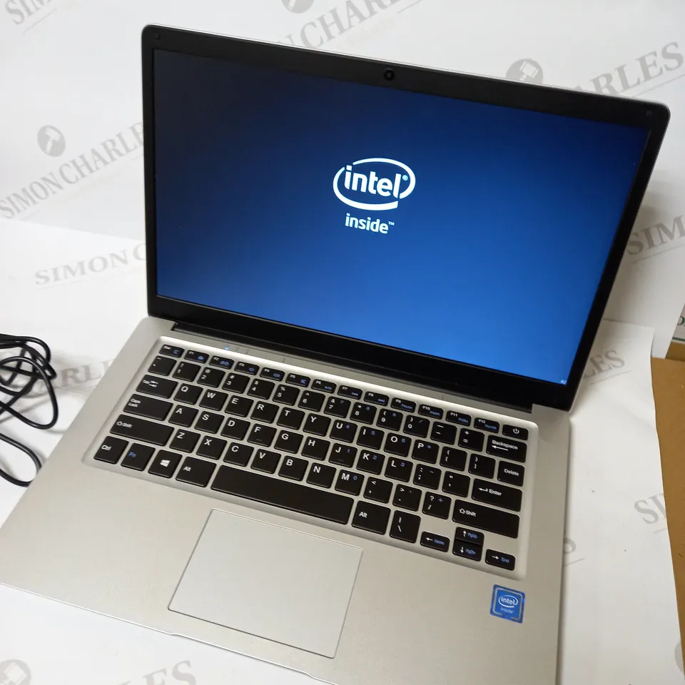 UNBRANDED SILVER LAPTOP WITH POWER LEAD APPROX. 15" SCREEN