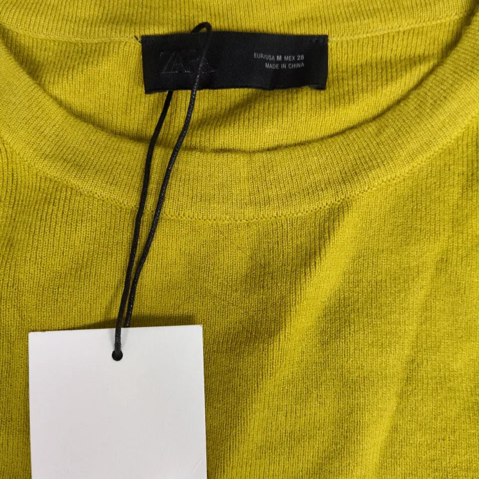 ZARA MUSTARD YELLOW KNIT SLEEVELESS TOP – EU/US M, MEXICO 28