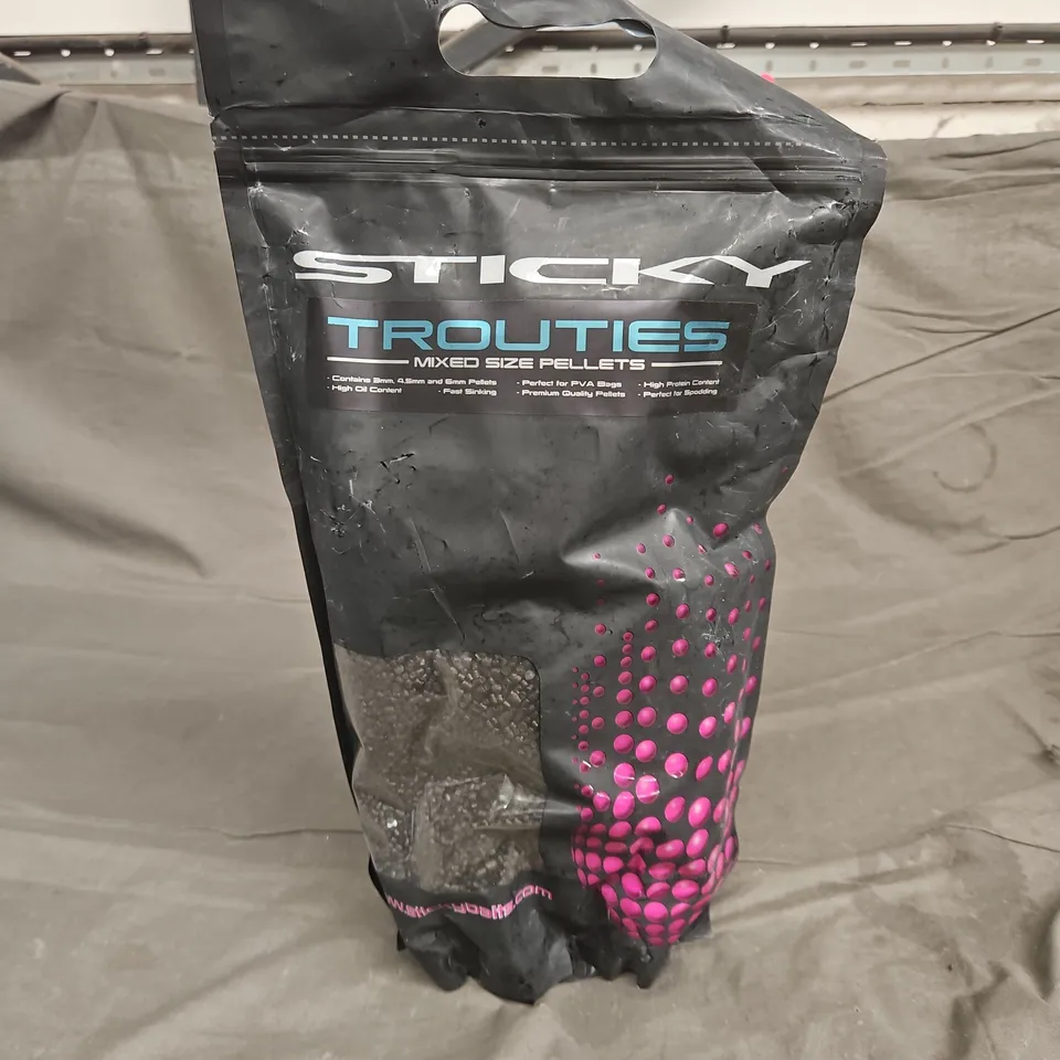 SEALED STICKY BAITES TROUTIES MIXED SIZE PELLETS 2.5KG