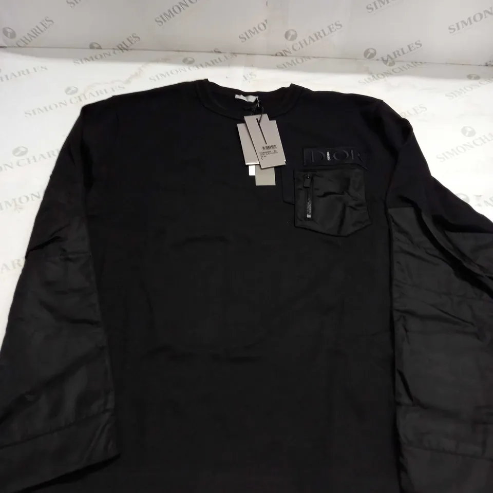 DIOR LONG SLEEVE T SHIRT IN BLACK - L