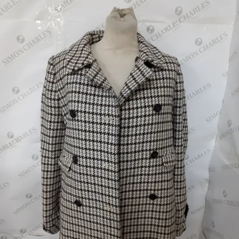 JACK WILLS BUTTON PATTERN WOOL COAT SIZE 8