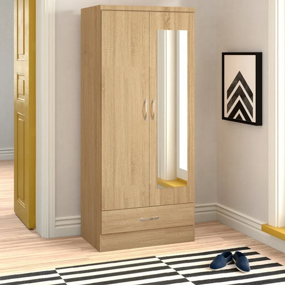 BOXED CASCIO 2 DOOR WARDROBE- 2 BOXES