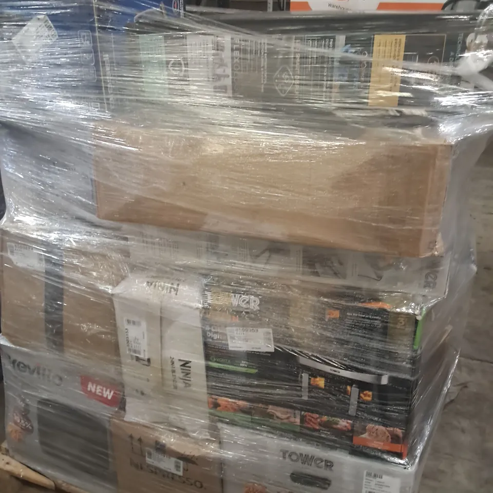 PALLET OF APPROXIMATELY 25 UNPROCESSED RAW RETURN HOUSEHOLD AND ELECTRICAL GOODS TO INCLUDE;