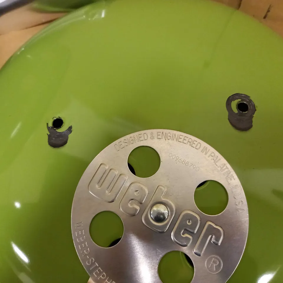 WEBER SMOKEY JOE PREMIUM CHARCOAL BBQ, GRILL, SPRING GREEN 37CM