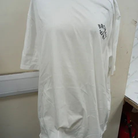 BROKEN SOCIETY ONLY TIME WILL TELL TEE IN WHITE - 3XL