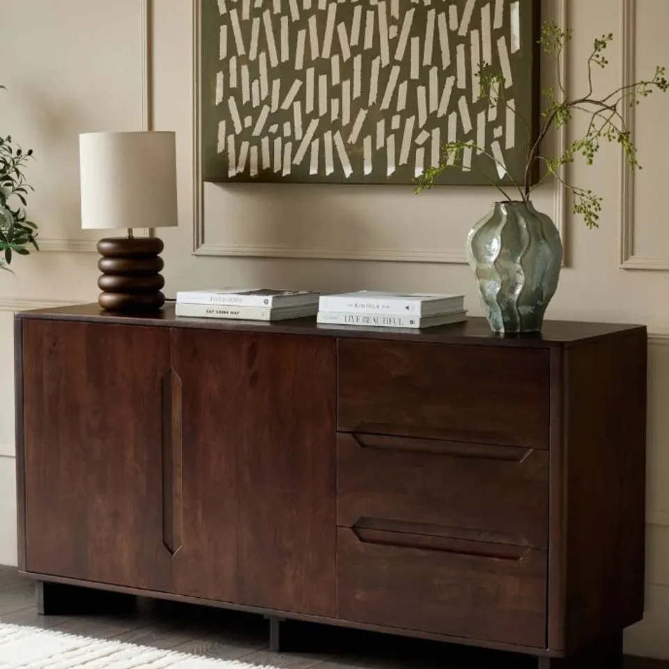 BOXED DANETTI BRYCE DARK MANGO WOOD SIDEBOARD